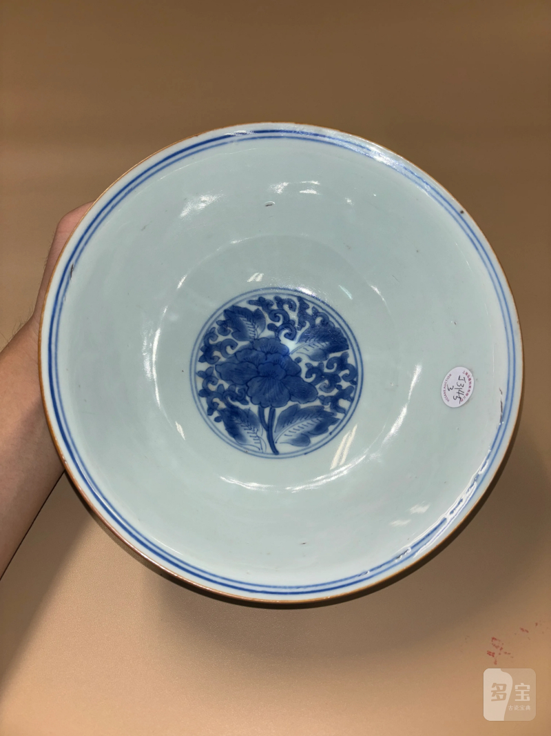 清康熙 青花狮子穿花大碗 - 图6